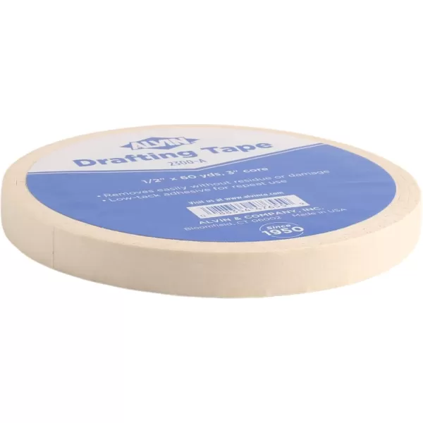 imageALVIN Drafting Tape 12quot x60 Yards Drafting Tape Model 2300A Gentle Masking Tape for Painting Drafting Architecture Watercolors and Home Projects  60 Yards60 Yards