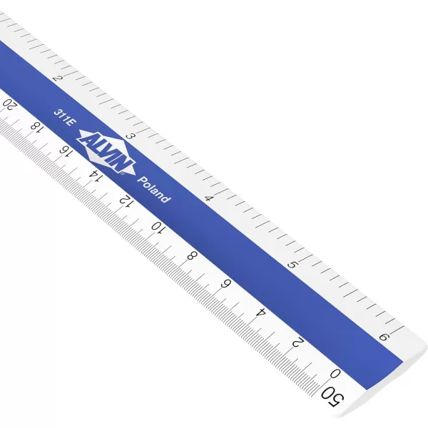 imageALVIN Flat Pocket Engineer Scale Ruler Model 311E White Plastic  6quot inchesEngineer