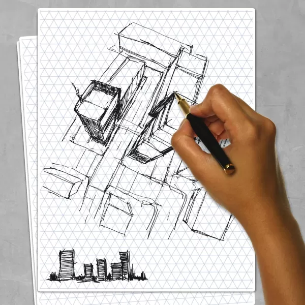 imageALVIN Isometric Paper Pad 30 Sheets of 8 12quot x 11quot Model 12421 Drafting and Graph Paper 20 Pound AcidFree11 x 17