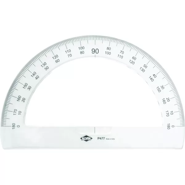 imageALVIN P477 8quot Semicircular Protractors 009quot Thick Clear Plastic School or Drafting Use8