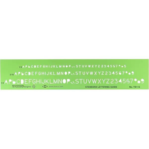 imageALVIN TD260V Modern Bold Lettering Guide Template Drawing and Drafting Tool Architecture and Design Template Great for Students Hobbyists and ProfessionalsStandard