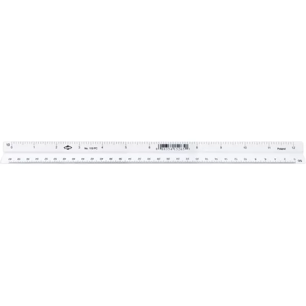 imageAlvin Combination Triangular Scale Metric and English Measurements White Drafting Architecture and Drawing Ruler  12 Inches