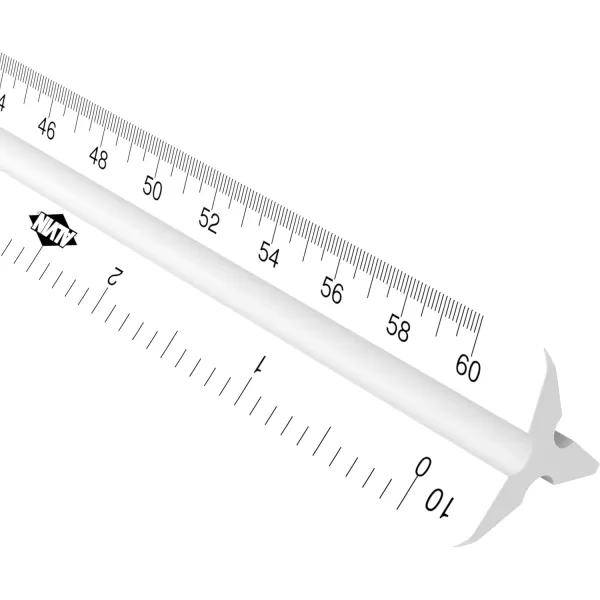 imageAlvin Combination Triangular Scale Metric and English Measurements White Drafting Architecture and Drawing Ruler  12 Inches