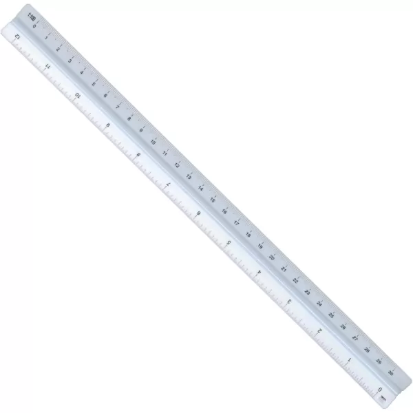 imageAlvin Combination Triangular Scale Metric and English Measurements White Drafting Architecture and Drawing Ruler  12 Inches