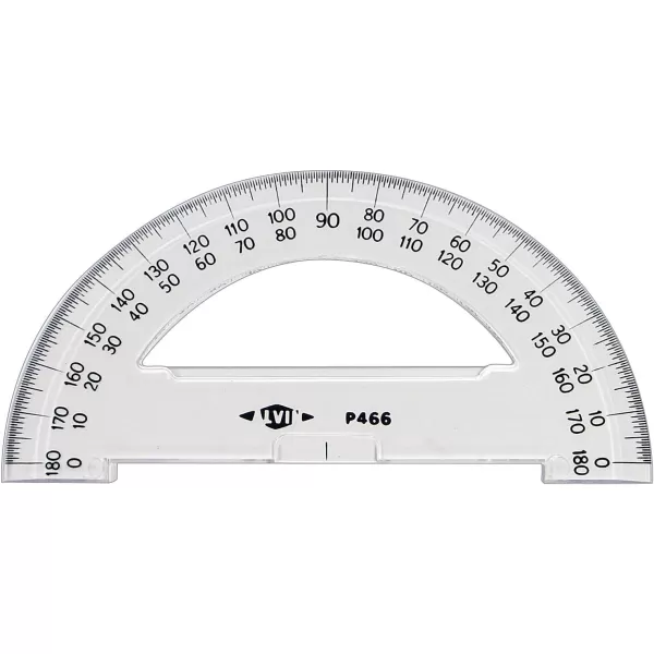 imageAlvin P466 6quot Semicircular Protractors 009quot Thick Clear Plastic School or Drafting Use