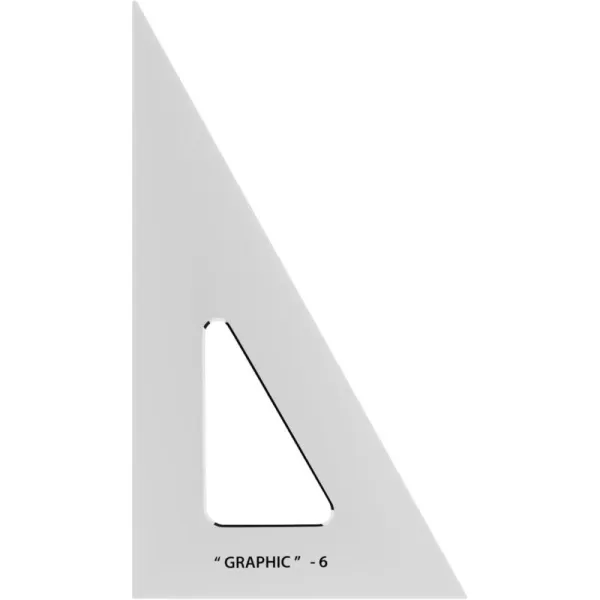imageALVIN  6 inches Transparent Academic Acrylic Triangle Ruler 3060 Degrees Multipurpose Tool for Drafting Design and Architecture Great for Machining and Woodworking6