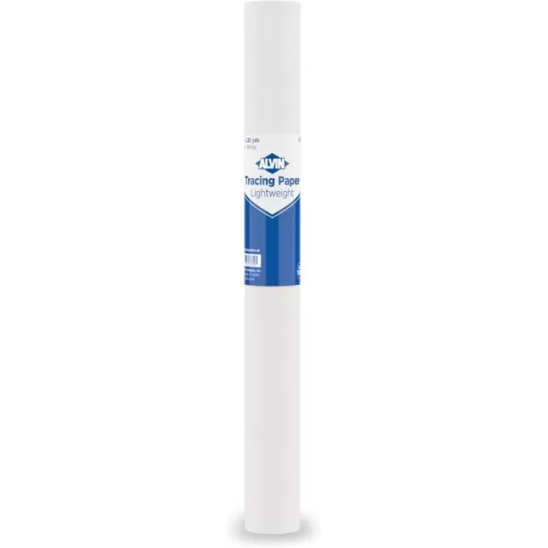 imageALVIN 55WB Lightweight Tracing Paper Roll White Suitable with Ink Charcoal Felt Tip Pen for Sketching or Detailing  14 Inches 20 Yards 1inch CoreWhite  20 Yards