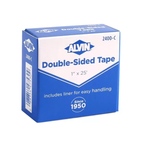 imageALVIN Double Sided Tape 1quot x 25 Yards Model 2400C Double Sided Tape Multipurpose Tape for Arts and Crafts Great for Woodworking and Home Improvement  25 Yards25 Feet