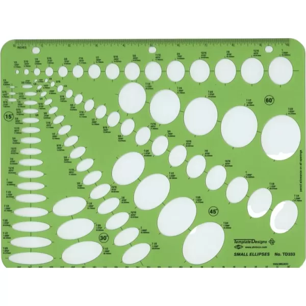 imageALVIN Even Ellipse Master Template 65quot x 11quot Model TD1267 Plastic Drawing and Drafting Tool Great for Students and Professionals Alike  65 x 11 x 030 InchesSmall Ellipse