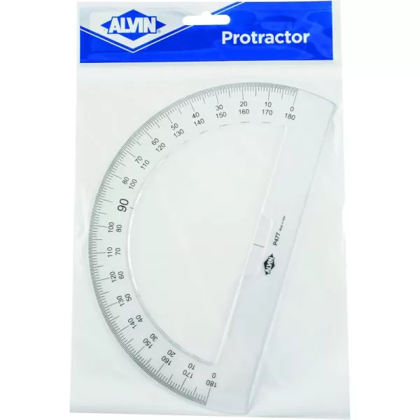 imageALVIN P477 8quot Semicircular Protractors 009quot Thick Clear Plastic School or Drafting Use8