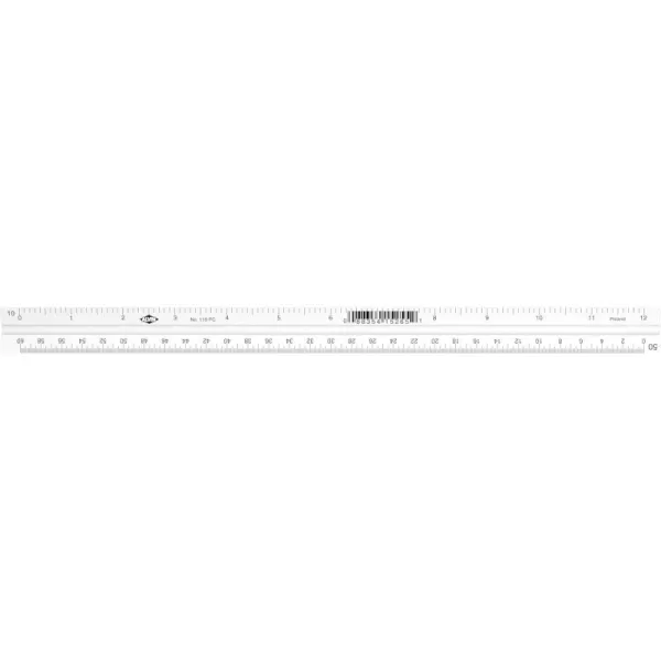 imageAlvin Combination Triangular Scale Metric and English Measurements White Drafting Architecture and Drawing Ruler  12 Inches