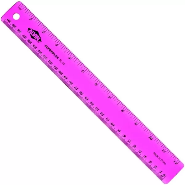 imageAlvin FL14 Plastic Superflex Ruler Flexible and Virtually Indestructible  12 Inches