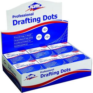 imageALVIN Drafting Dots Model DM123 Low Tack Adhesive Ideal for Drafting Tracing Drawing and Household Use Easy Removal with No Residue  500 Dots 78inch Diameter12 Pack