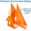 imageALVIN Fluorescent Professional Acrylic Drafting Triangle 4590 Degree 12quot Model 130F12 Multipurpose Tool for Drafting Design and Architecture Great for Machining and Woodworking  12 Inch4