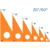imageALVIN Fluorescent Professional Acrylic Drafting Triangle 4590 Degree 12quot Model 130F12 Multipurpose Tool for Drafting Design and Architecture Great for Machining and Woodworking  12 Inch4