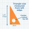imageALVIN Fluorescent Professional Acrylic Drafting Triangle 4590 Degree 12quot Model 130F12 Multipurpose Tool for Drafting Design and Architecture Great for Machining and Woodworking  12 Inch4