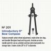 imageAlvin Introductory Bow Compass Ideal for Geometry Drafting and Engineering Drawing and Architecture Tool  6 Inches
