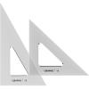 imageALVIN  Transparent Triangle Set Economical Drafting Tool Multipurpose for Design Engineering and Architecture Great for Machining and Woodworking  Set of 28quot and 10quot Triangles6 and 8