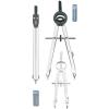 imageAlvin JetBow Beam Combination Drawing Set Model 929JS Speed Compass with Interchangeable Pen Pencil Divider Parts Geometry and Engineering Kit Drawing and Architecture ToolsBasic Bow Set