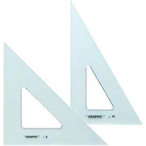 imageALVIN  Transparent Triangle Set Economical Drafting Tool Multipurpose for Design Engineering and Architecture Great for Machining and Woodworking  Set of 28quot and 10quot Triangles8 and 10