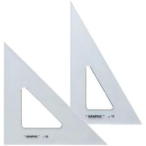 imageALVIN  Transparent Triangle Set Economical Drafting Tool Multipurpose for Design Engineering and Architecture Great for Machining and Woodworking  Set of 28quot and 10quot Triangles10 and 12