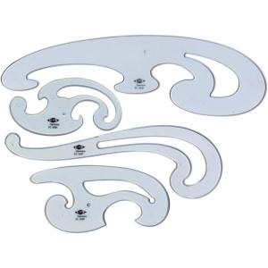 imageALVIN French Curve Ruler Set of 8 Model FC88 Drafting Drawing Measuring Tool Multipurpose for Design Drafting or Sewing 525quot 65quot 8quot 85quot 125quot and 1025quot
