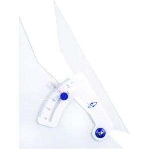 imageALVIN TruAngle Adjustable Drafting Triangle Made of High Impact Acrylic 12quot Model 120CB with Aluminum Thumbscrew and Inking Edge  Includes Nylon Storage Case  12 Inches8