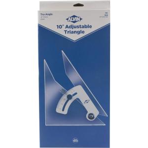 imageALVIN TruAngle Adjustable Drafting Triangle Made of High Impact Acrylic 12quot Model 120CB with Aluminum Thumbscrew and Inking Edge  Includes Nylon Storage Case  12 Inches10