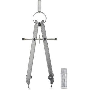 imageALVIN Basic Bow Pencil Combination Compass with Divider 6quot Model 504 Ideal for Geometry Drafting and Engineering Drawing and Architecture Tool Metal  6 inches6 Traditional Master Bow