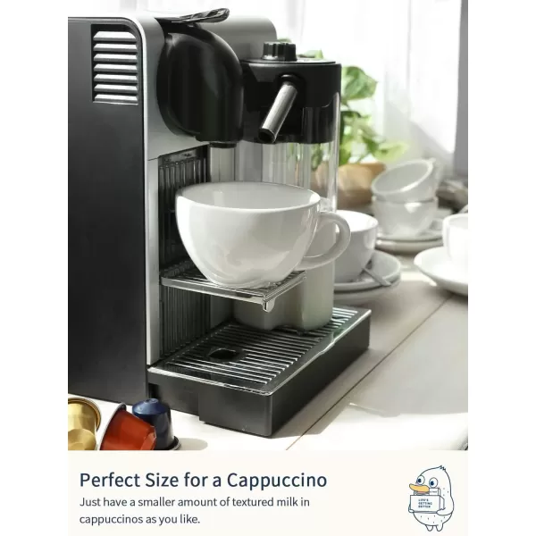 imageLE TAUCI 3 oz Espresso Cups with Saucers Demitasse Coffee Cup for Shot Lungo Ristretto  3 inch Set of 4 WhiteWhite