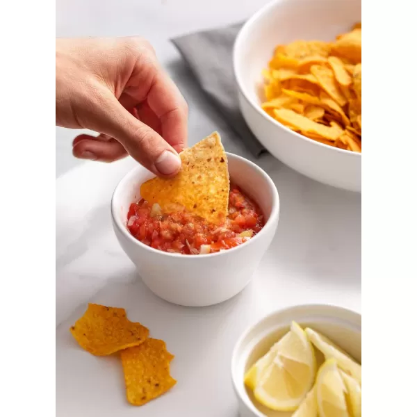 imageLE TAUCI Bouillon Cups 8 Ounce Ice Cream Bowls Small Bowls for Dessert Soup Chili Dipping Sauce Coffee Cupping  Set of 6 WhiteWhite