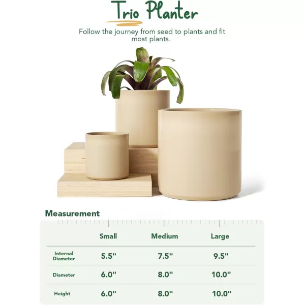 imageLE TAUCI Ceramic Pots for Plants 6810 Inch Planters for Indoor Plants Plant Pots Indoor for Home and Office MidModern Century Flower Pots with Drainage Hole and Silicone Plug Glaze Star GrayReactive Glaze Cloud Cream