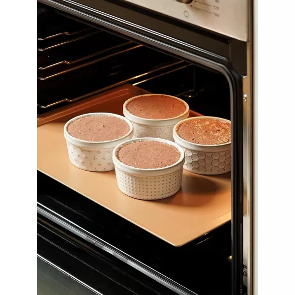 imageLE TAUCI Ramekins 4 oz Ramiken for Creme Brulee Lava CakePudding Souffle Small Sauce BowlCeramic Baking Dishes 38 inch Set of 4 Arctic White6 oz