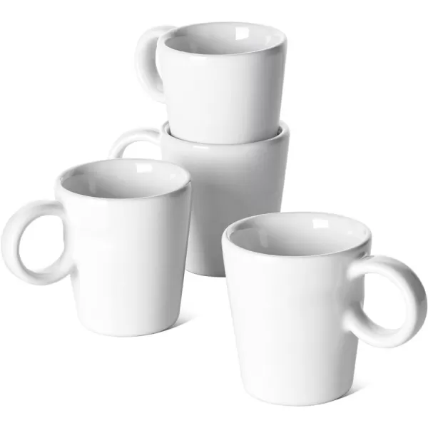 imageLE TAUCI 5 oz Espresso Mugs Ceramic Small Stackable Coffee Cups Designed for Double Shots of Espresso Lungo and Tea Perfect for Espresso Machine and Coffee Maker Set of 4 WhiteWhite