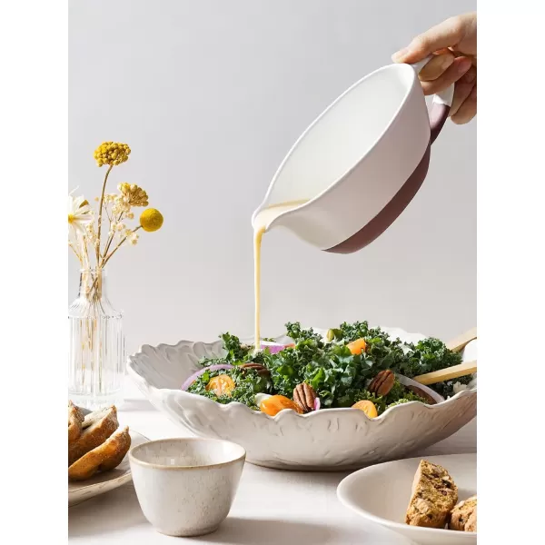 imageLE TAUCI 16 OZ Gravy Boat with Ladle and Saucer Ceramic Gravy Bowl with Tray and Ladle for Thanksgiving Dinner Microwave and Dishwasher Safe Chestnut Red and WhiteChestnut Red  White