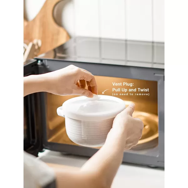 imageLE TAUCI Soup Bowls with Handles and Silicone Lids 28 oz Ceramic Ramen Bowl Microwavable Oven Safe French Onion Soup Bowls for Noodles Cereal and Chilli NonToxic Soup Crocks Set of 2 RedWhite