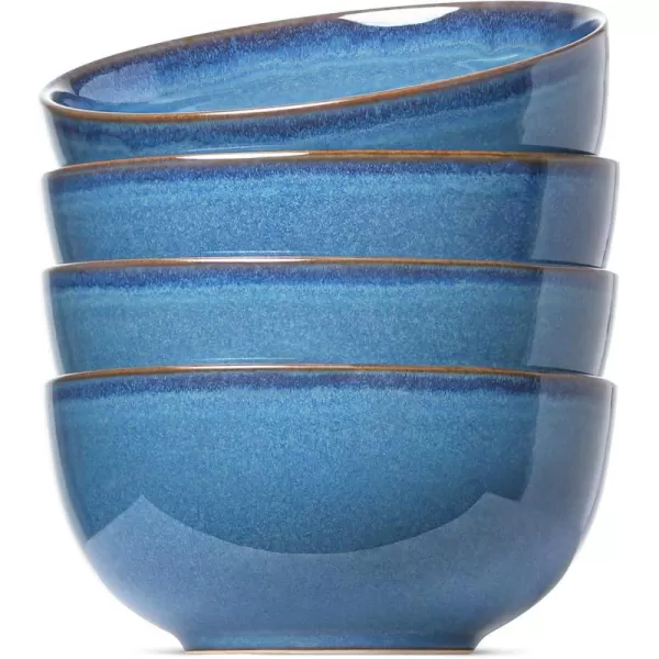 imageLE TAUCI Cereal Bowls 6 Inch Ceramic Bowl Set for Soup Dessert Fruits Salad Noodle Ramen 22 Ounce Bowls for Kitchen Set of 4 Ceylon blue