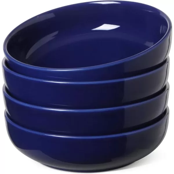 imageLE TAUCI Pasta Bowls 32 Ounce Ceramic Salad Bowl Large Serving Bowl Set  Set of 4 Blue