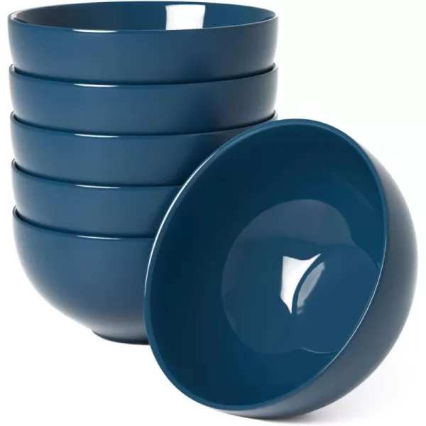 imageLE TAUCI Small Bowls 12 oz Kitchen Side Dishes Sets for Ice cream Dessert Rice Dessert Cereal soup Mircrowave Oven Dishwasher Safe  5 inch Set of 6 Sea Blue