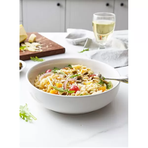 imageLE TAUCI Pasta Bowls 45 Ounce Large Salad Bowls and Serving Bowls Soup Bowl Ceramic Pasta Plates Set of 4 BlueWhite