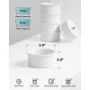 imageLE TAUCI Ramekins 6 oz Ceramic Souffle Dishes Ramekin for Creme Brulee Lava Cakes Pudding Custard Cups Souffle Pot Pie Dip Sauce 38 inch Set of 6 Sleek White