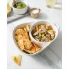 imageLE TAUCI Chip and Dip Bowls AntiSoggy Cereal Bowl Soup and SideCracker Bowls Sets for Breakfast Soup and Sandwich Bread Dipping Bowls Set of 2 WhiteWhite