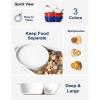 imageLE TAUCI Chip and Dip Bowls AntiSoggy Cereal Bowl Soup and SideCracker Bowls Sets for Breakfast Soup and Sandwich Bread Dipping Bowls Set of 2 WhiteWhite