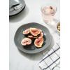 imageLE TAUCI Salad Plate 8 Inch Ceramic Plate Set of 6 for Appetizer Dessert Bread Snacks  10 Ounce GREY