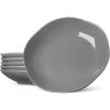imageLE TAUCI Dinner Plates 10 Inch Ceramic Plates Set for Salad Pasta Risotto Fluffiest Pancakes 22 Ounce  Set of 6 GREY