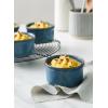 imageLE TAUCI Ramekins 6 oz Ceramic Souffle Dishes Ramekin for Creme Brulee Lava Cakes Pudding Custard Cups Souffle Pot Pie Dip Sauce 38 inch Set of 6 Ceylon Blue