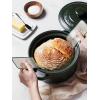 imageLE TAUCI 3 qt Ceramic Dutch Oven for Bread Baking with Silicone Sling NonToxic ampamp Lightweight Pot with Lid Perfect for Sourdough Soup ampamp Stews Ideal Gift for Food Lovers Midnight BlueForest Green