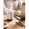 imageLE TAUCI Coffee Mugs 16oz Ceramic Coffee Mugs Set of 4 Stackable Coffee Mug Sets Easy Grip Microwave Safe Coffee Cup Sets White