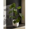 imageLE TAUCI 12 Inch Pots for Plants Ceramic Large Planters for Home Garden Patio Office Indoor Modern Plant Pots with Drainage Hole and Rubber Plug BlackWhite