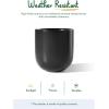 imageLE TAUCI 12 Inch Pots for Plants Ceramic Large Planters for Home Garden Patio Office Indoor Modern Plant Pots with Drainage Hole and Rubber Plug BlackBlack